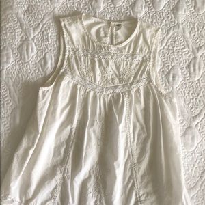 White eyelet tank